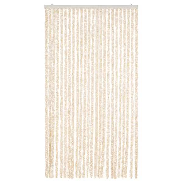 vidaXL Fluegardin beige og hvit 100x230 cm chenille