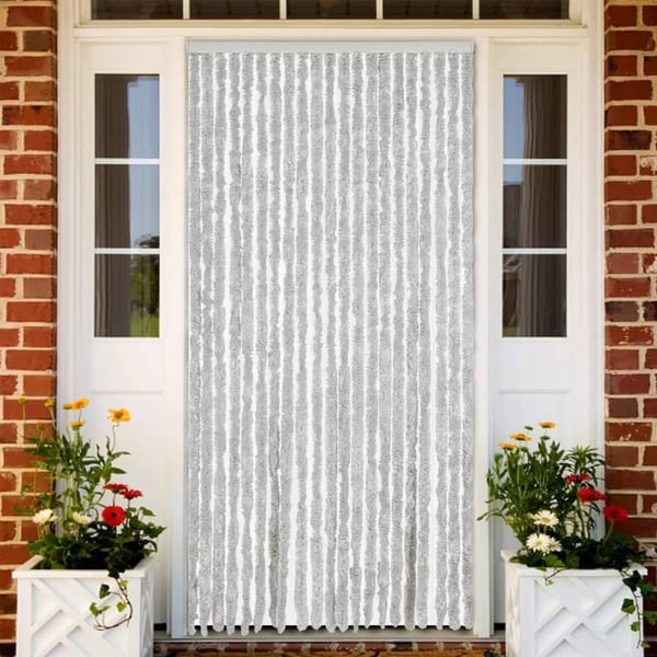 vidaXL Fluegardin grå 90x220 cm chenille