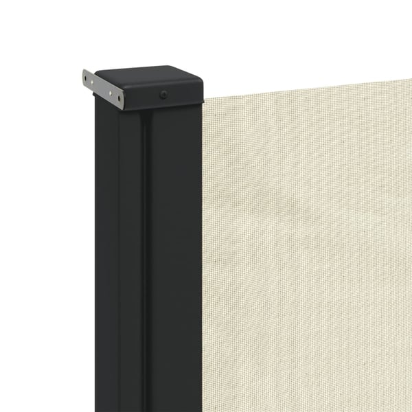 vidaXL Uttrekkbar sidemarkise kremhvit 200x500 cm
