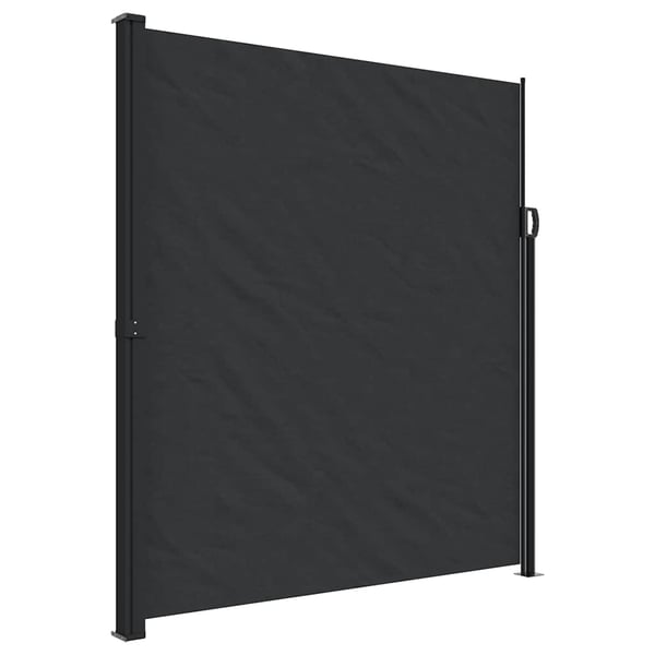 vidaXL Uttrekkbar sidemarkise 220x600 cm svart
