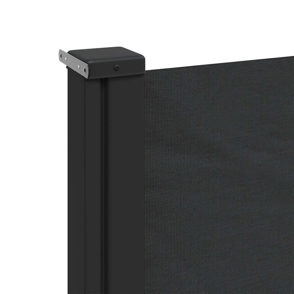 vidaXL Uttrekkbar sidemarkise svart 160x500 cm