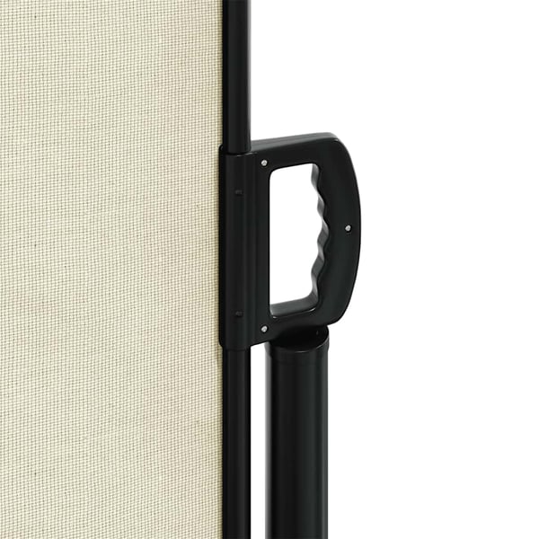 vidaXL Uttrekkbar sidemarkise kremhvit 180x500 cm
