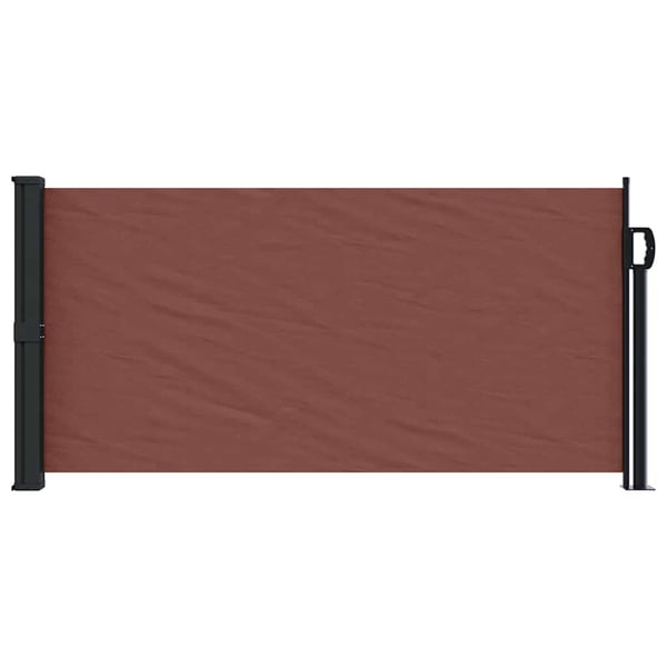 vidaXL Uttrekkbar sidemarkise brun 100x500 cm