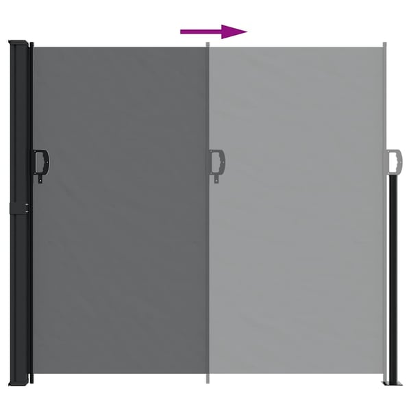 vidaXL Uttrekkbar sidemarkise svart 180x300 cm
