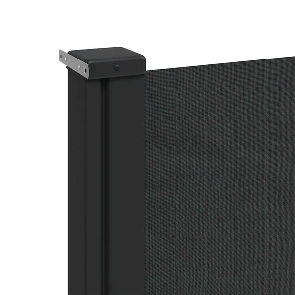 vidaXL Uttrekkbar sidemarkise svart 200x500 cm