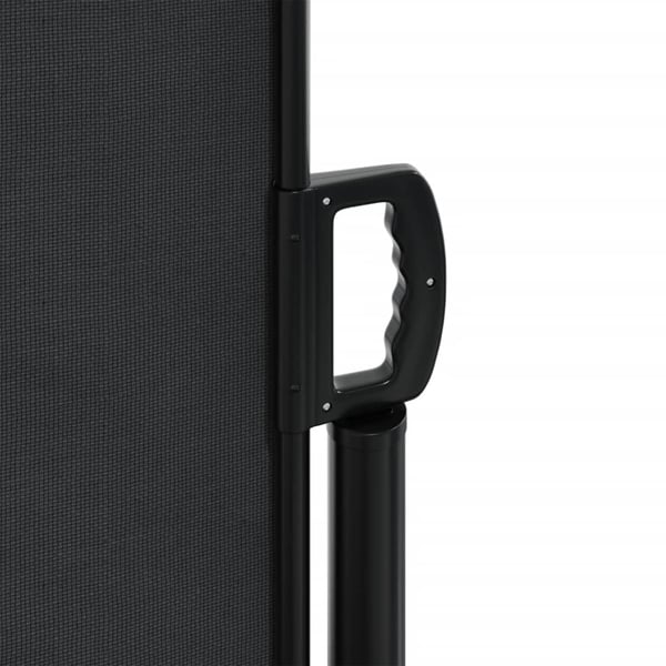 vidaXL Uttrekkbar sidemarkise 220x1200 cm svart