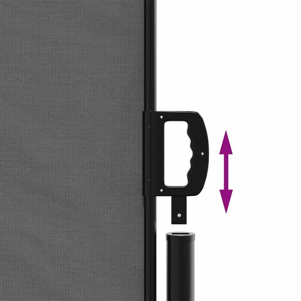 vidaXL Uttrekkbar sidemarkise antrasitt 200x500 cm