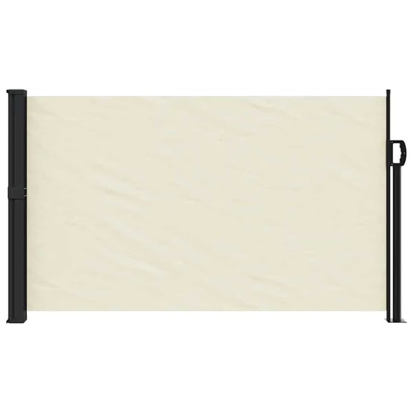vidaXL Uttrekkbar sidemarkise kremhvit 117x300 cm