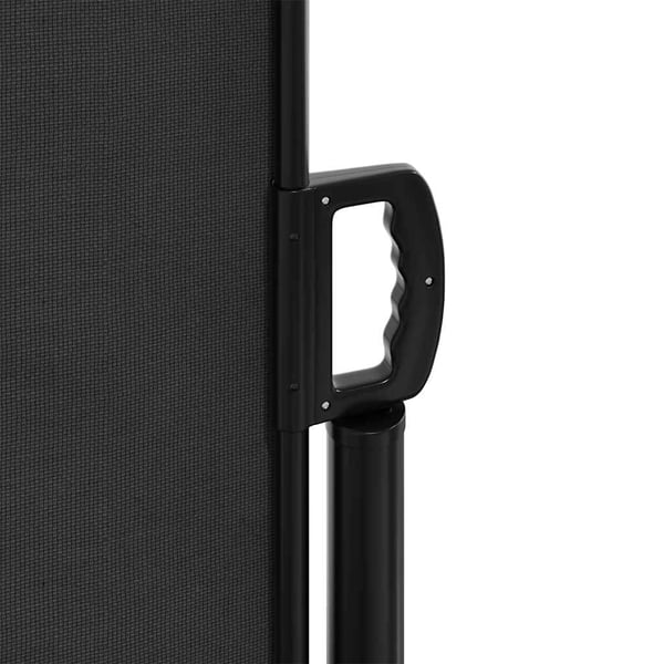 vidaXL Uttrekkbar sidemarkise svart 140x500 cm