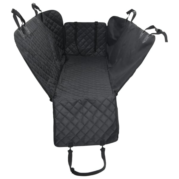 vidaXL hundetæppe til bil 137x46x50 cm sort