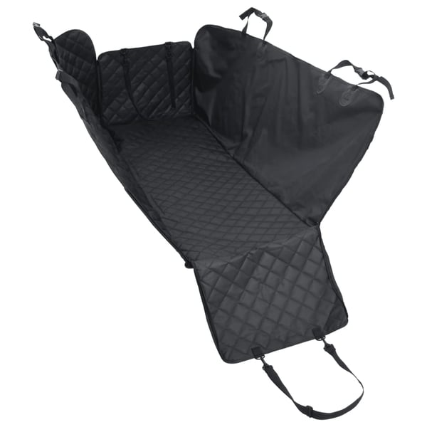 vidaXL hundetæppe til bil 137x46x50 cm sort