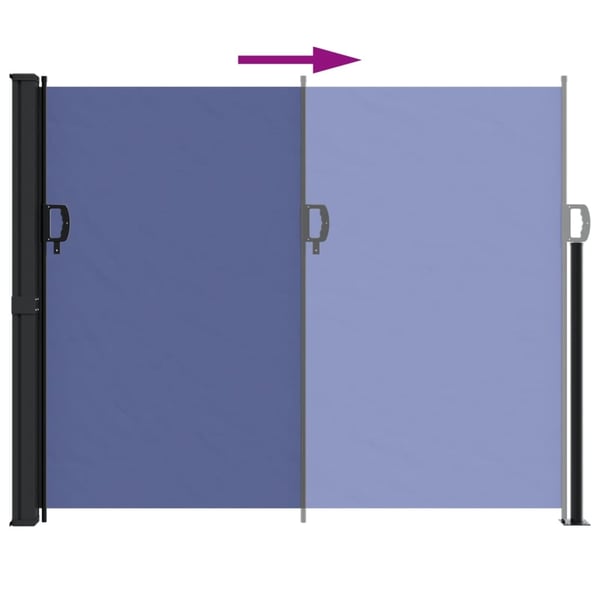 vidaXL Uttrekkbar sidemarkise 160x600 cm blå