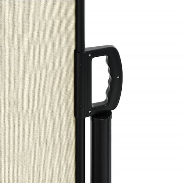 vidaXL Uttrekkbar sidemarkise kremhvit 140x500 cm