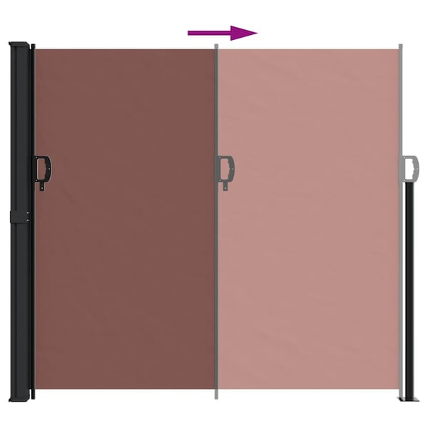 vidaXL Uttrekkbar sidemarkise 180x600 cm brun