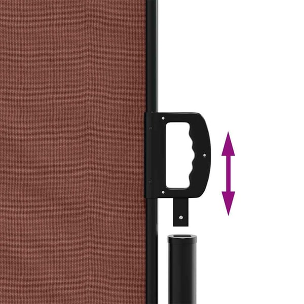 vidaXL Uttrekkbar sidemarkise 180x600 cm brun
