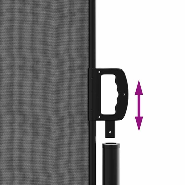 vidaXL sammenrullelig sidemarkise 200x600 cm antracitgrå