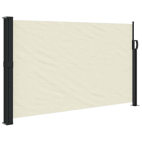vidaXL Uttrekkbar sidemarkise 120x600 cm kremhvit