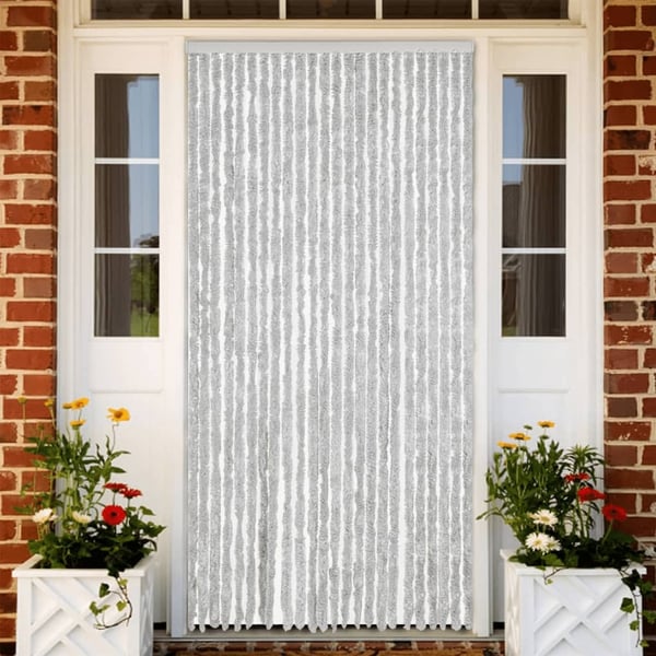 vidaXL flueforhæng 100x230 cm chenille grå