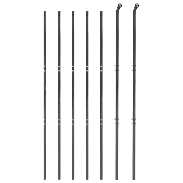 vidaXL trådhegn 2,2x10 m galvaniseret stål antracitgrå