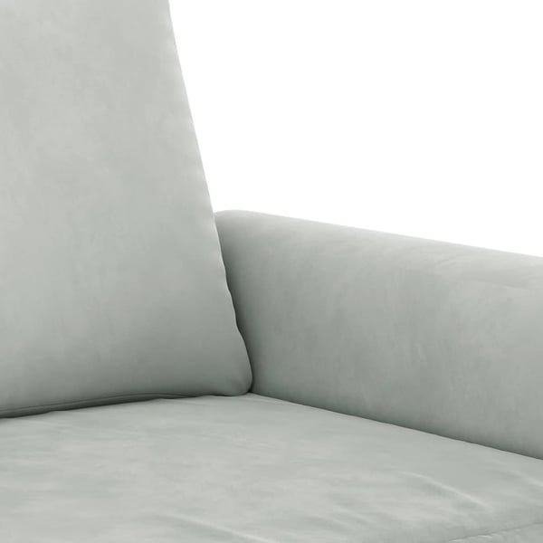 vidaXL sofasæt 3 dele med puder velour lysegrå