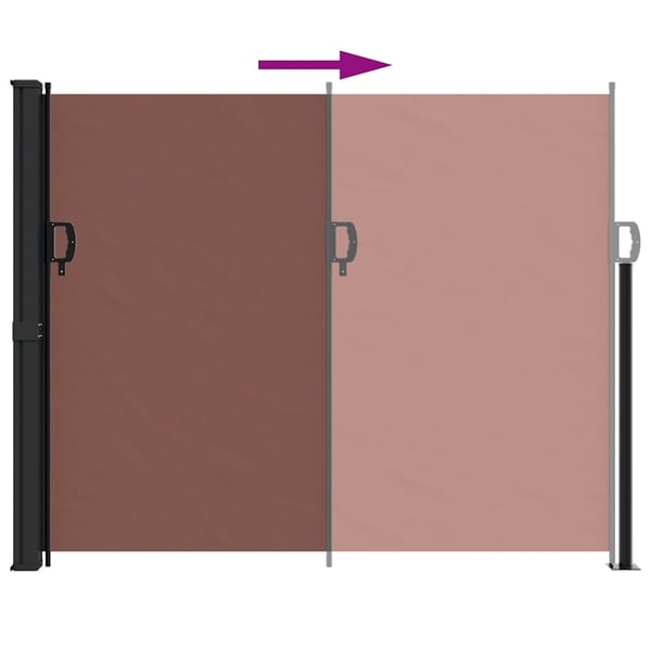 vidaXL sidemarkise 160x500 cm sammenrullelig brun