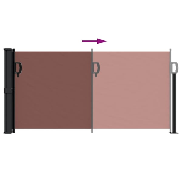vidaXL Uttrekkbar sidemarkise brun 100x300 cm