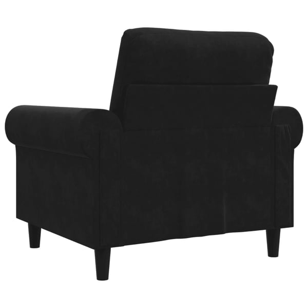 vidaXL lænestol 60 cm velour sort