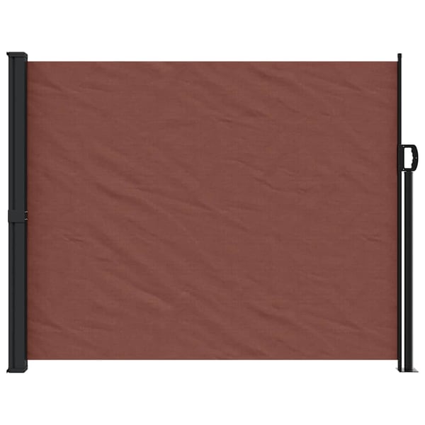vidaXL Uttrekkbar sidemarkise brun 160x600 cm