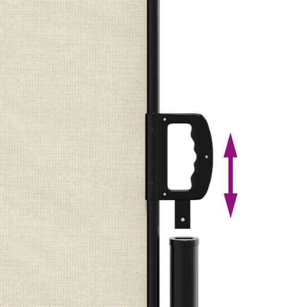 vidaXL Uttrekkbar sidemarkise kremhvit 100x300 cm
