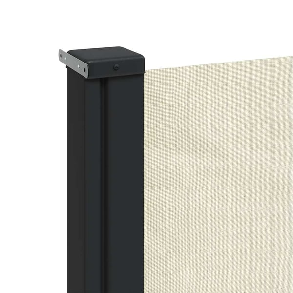 vidaXL Uttrekkbar sidemarkise kremhvit 100x300 cm