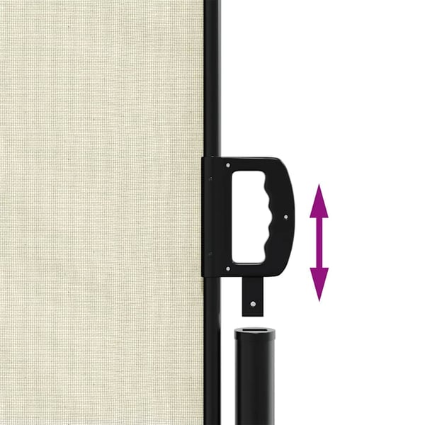 vidaXL Uttrekkbar sidemarkise kremhvit 220x300 cm
