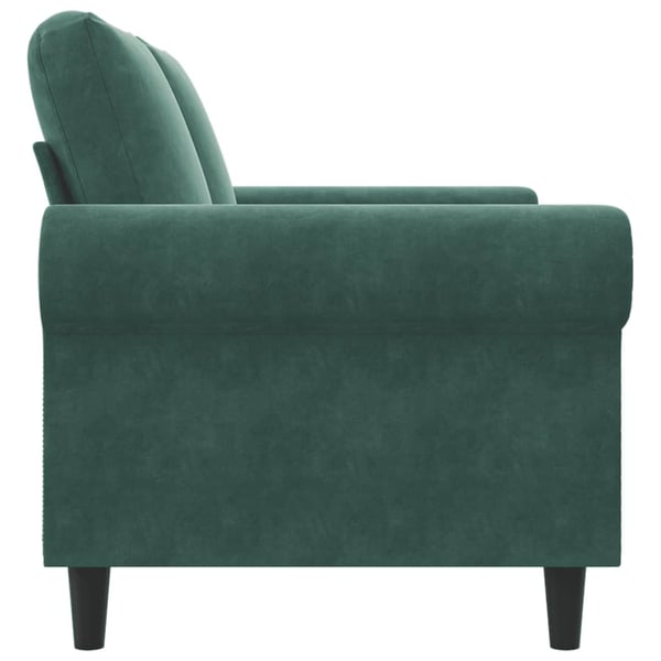 vidaXL 2-personers sofa 120 cm fløjl mørkegrøn