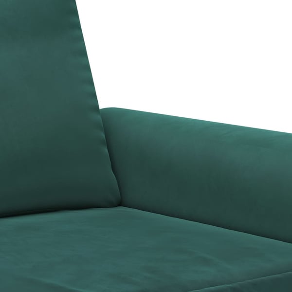 vidaXL sofasæt 2 dele med hynder velour mørkegrøn