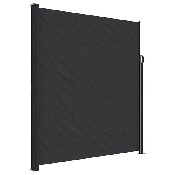 vidaXL Uttrekkbar sidemarkise svart 220x300 cm
