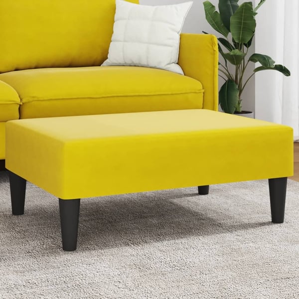 vidaXL fodskammel 77x55x31 cm velour gul
