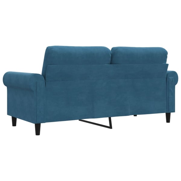 vidaXL 2-sitssoffa blå 140 cm sammet