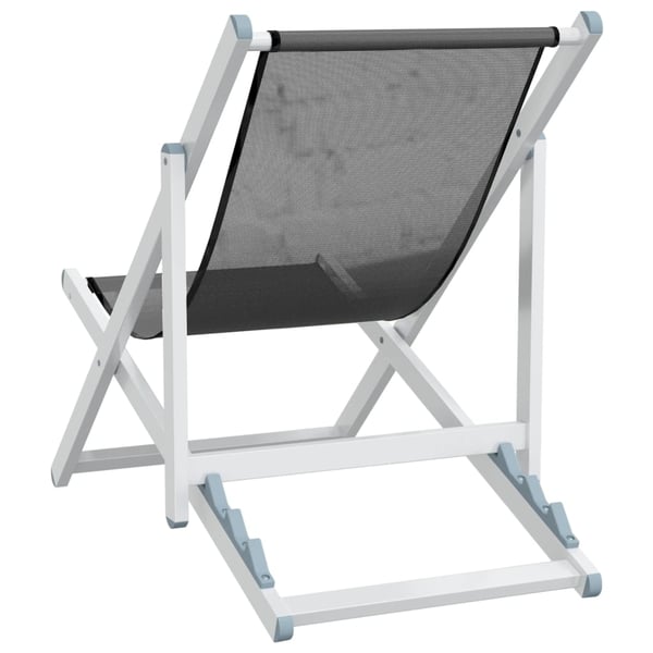 vidaXL foldbare strandstole 2 stk. aluminium og textilene grå