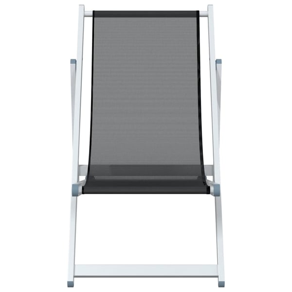 vidaXL foldbare strandstole 2 stk. aluminium og textilene grå