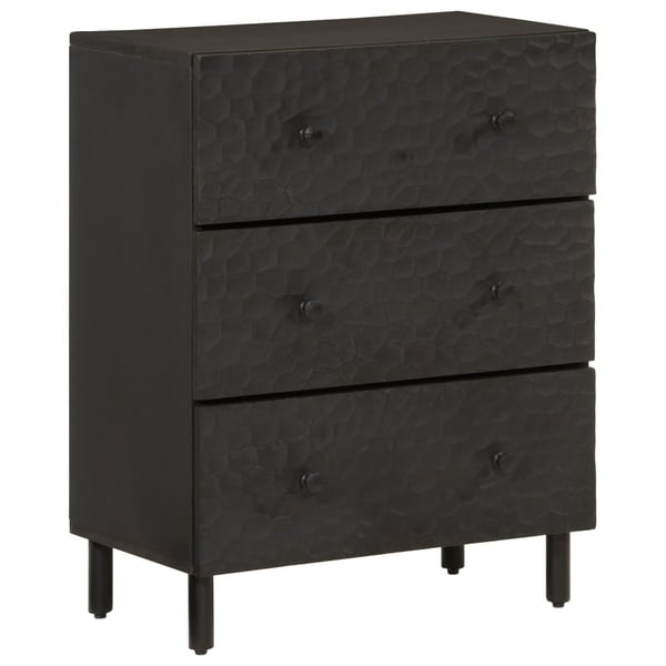vidaXL kommoder 2 stk. 60x33x75 cm massivt mangotræ sort