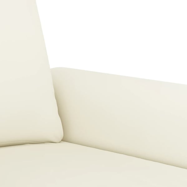 vidaXL Soffa 2-sits gräddvit 140 cm sammet