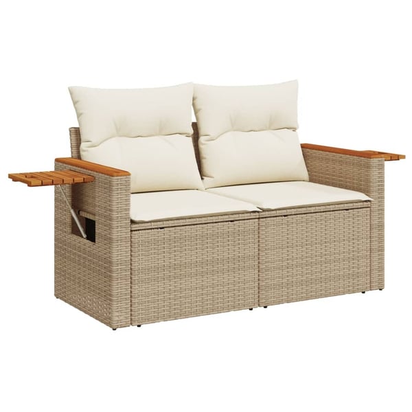 vidaXL sofasæt til haven 5 dele med hynder polyrattan beige
