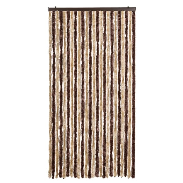 vidaXL Fluegardin beige og lysebrun 100x230 cm chenille