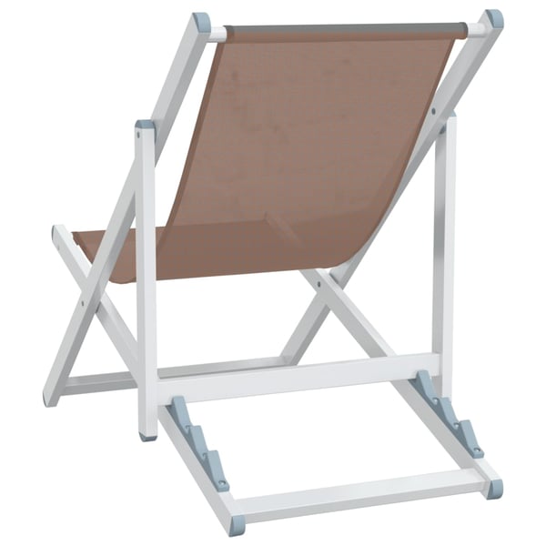 vidaXL foldbare strandstole 2 stk. aluminium og textilene brun