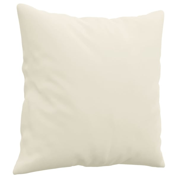 vidaXL sofasæt 3 dele med puder velour cremefarvet