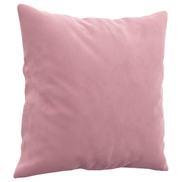 vidaXL Soffgrupp med kuddar 2 delar rosa sammet