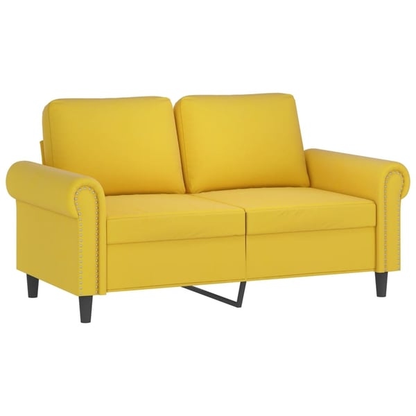 vidaXL sofasæt 2 dele med puder velour gul