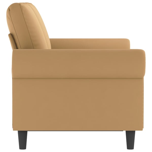 vidaXL 2-sitssoffa brun 120 cm sammet