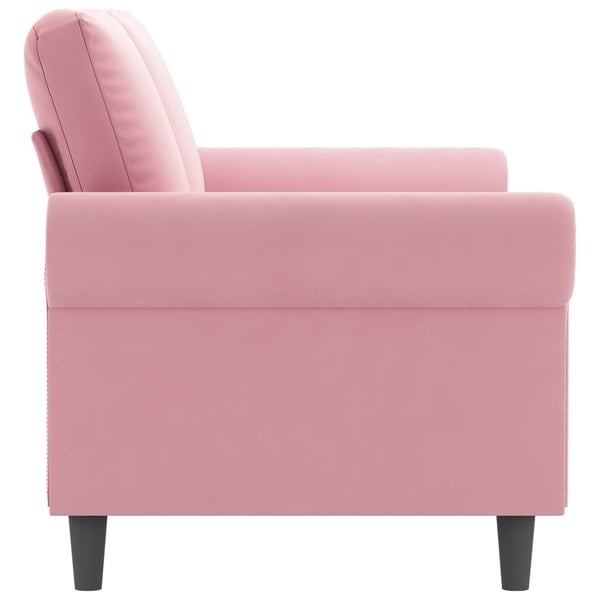 vidaXL 2-personers sofa 140 cm fløjl lyserød