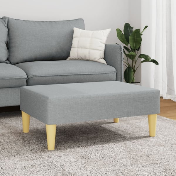 vidaXL fodskammel 77x55x31 cm stof lysegrå
