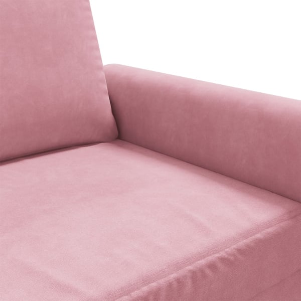 vidaXL lænestol 60 cm velour lyserød